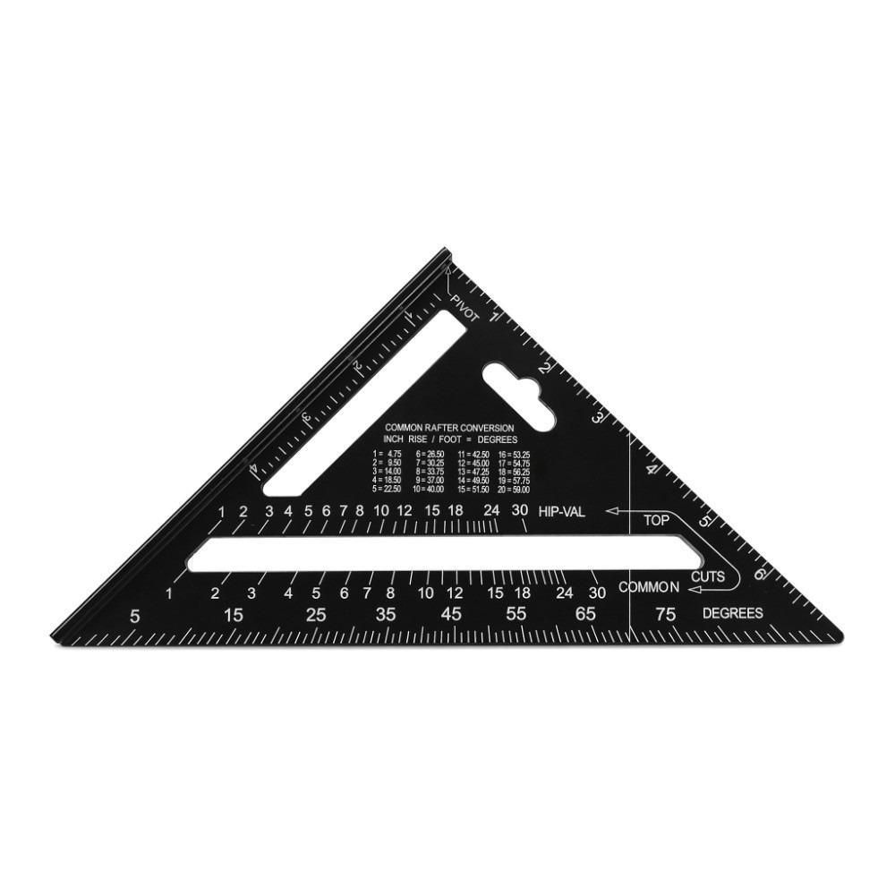 Rapporteur d'Angle Triangulaire pour Toiture 90/45 Degrés Règle Triangle Métallique 7 Pouces Pour Charpente