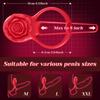 Rose Couples Vibrating Ring Vibrator Adult Toys for Men Women, 7 Modes Cockring Sexual Stimulation Long Lasting Stronger Male Rose Sex Toys