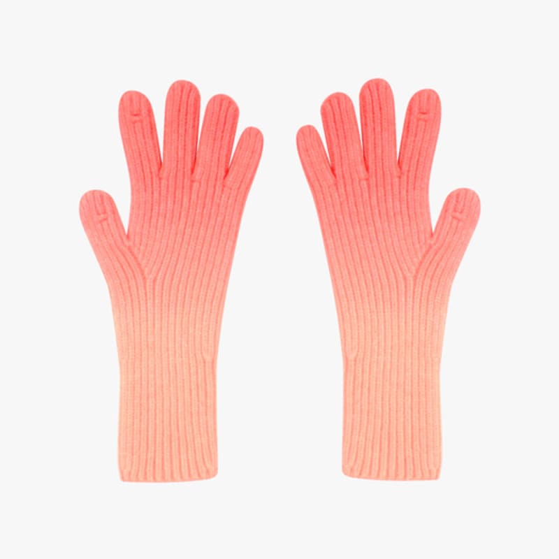 PINK PINEAPPLE GRADATION GLOVES_PINK