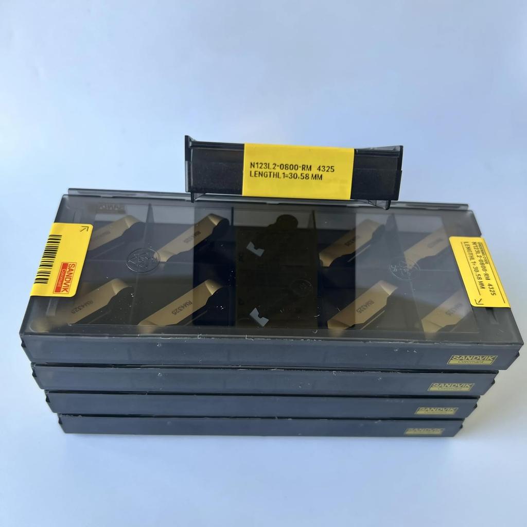Original Sandvik / N123L2-0800-RM 4325  / CNC lathe carbide blade 10 PCS