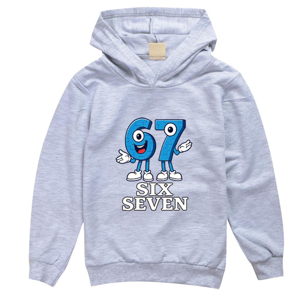 9194 Dětská Chlapecká Dívčí Ukrást Mozkovou Hnilobu 67 Šest Sedm Potištěná Ležérní Mikina s Dlouhým Rukávem