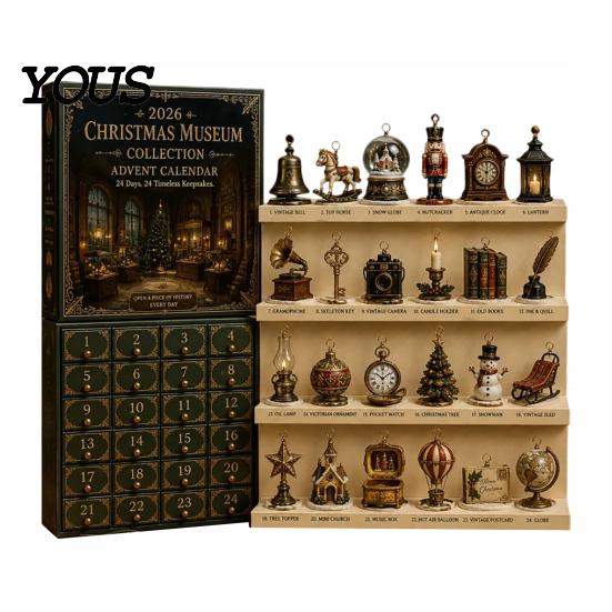 Exquisite Craft Gift Heritage Acrylic Advent Calendar, Decorative Hanging Ornament, Durable Lightweight Home Decor Blind Box for Bedroom And