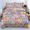 Cartoon Cats 3D Printed Bedding Cover Cute Animal Theme Duvet Coverset  For Kids Teens Adults Polyester Quilt Cover Pillowcase