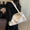 Vintage glossy soft leather commuter shoulder underarm bag