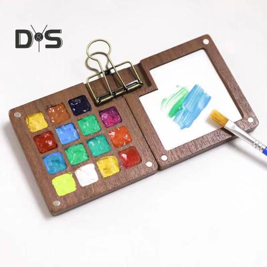 Travel Watercolor Set Pocket Mini Watercolor Paints Set Watercolor Painting Kit with Binder Clip Palette for Painting Party DIY Art Painting