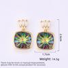 Women's Light Luxury Design Geometric Square Earrings Fashionable And Versatile Niche Design Earrings Daily Accessories