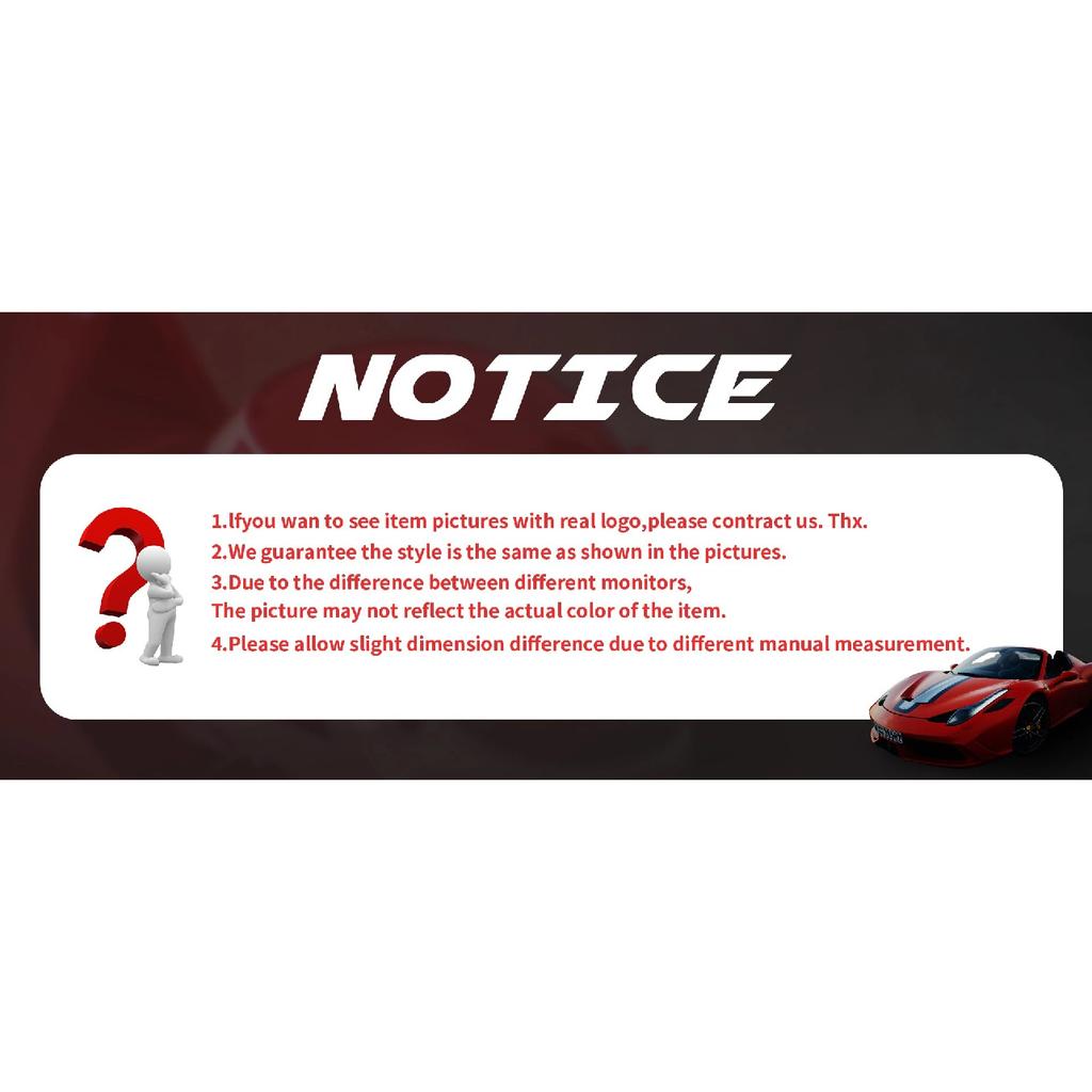TIYPEOR Sport Racing 13Inch 330mm Flat Drift Steering Wheel D-Type PU Universal
