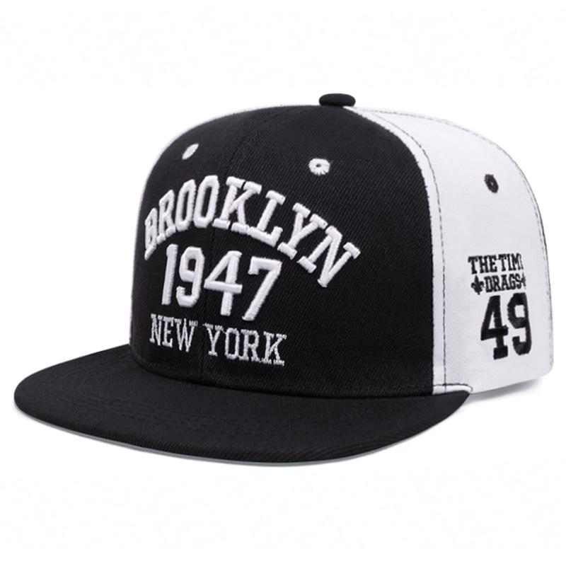 2026 Chapéu de Beisebol Simples Criativo Novo BROOKLYN 1947 Bordado para Uso Externo Diário Casual Chapéu com Aba Reta Chapéu Fashion Hip Hop