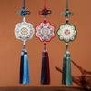 Silk Sunflower Dunhuang Embroidery Sachet with Tassel - Ethnic Style Hanfu Decoration