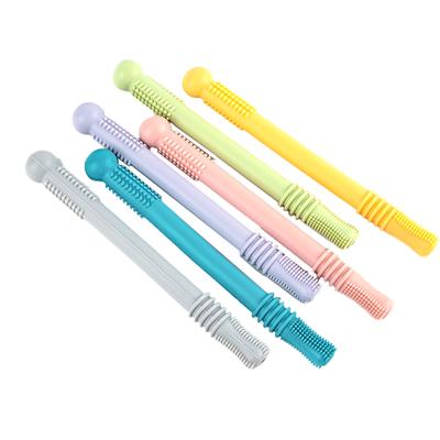 Silicone Molar Straw Baby Teether Chewable Safe Toy Food Grade Bpa Free Teething
