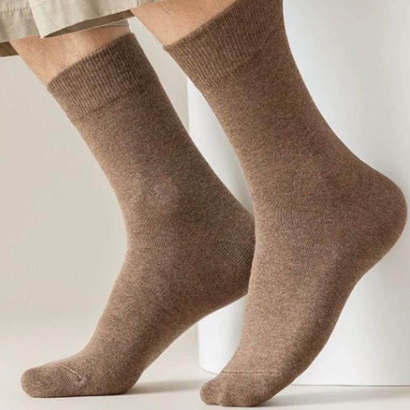 Versatile Solid Color Mid Tube Socks Japanese Casual Breathable Pile Socks Comfortable