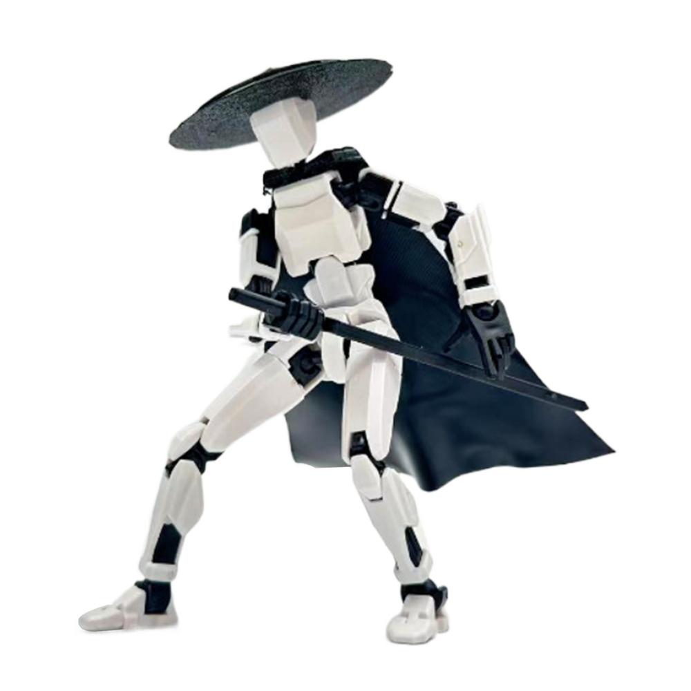 

13 Jointed Movable Action Figures Shapeshift Robot 3D Printed Mannequin Character Assemble Toys Parent-children Game Kids Gifts білий