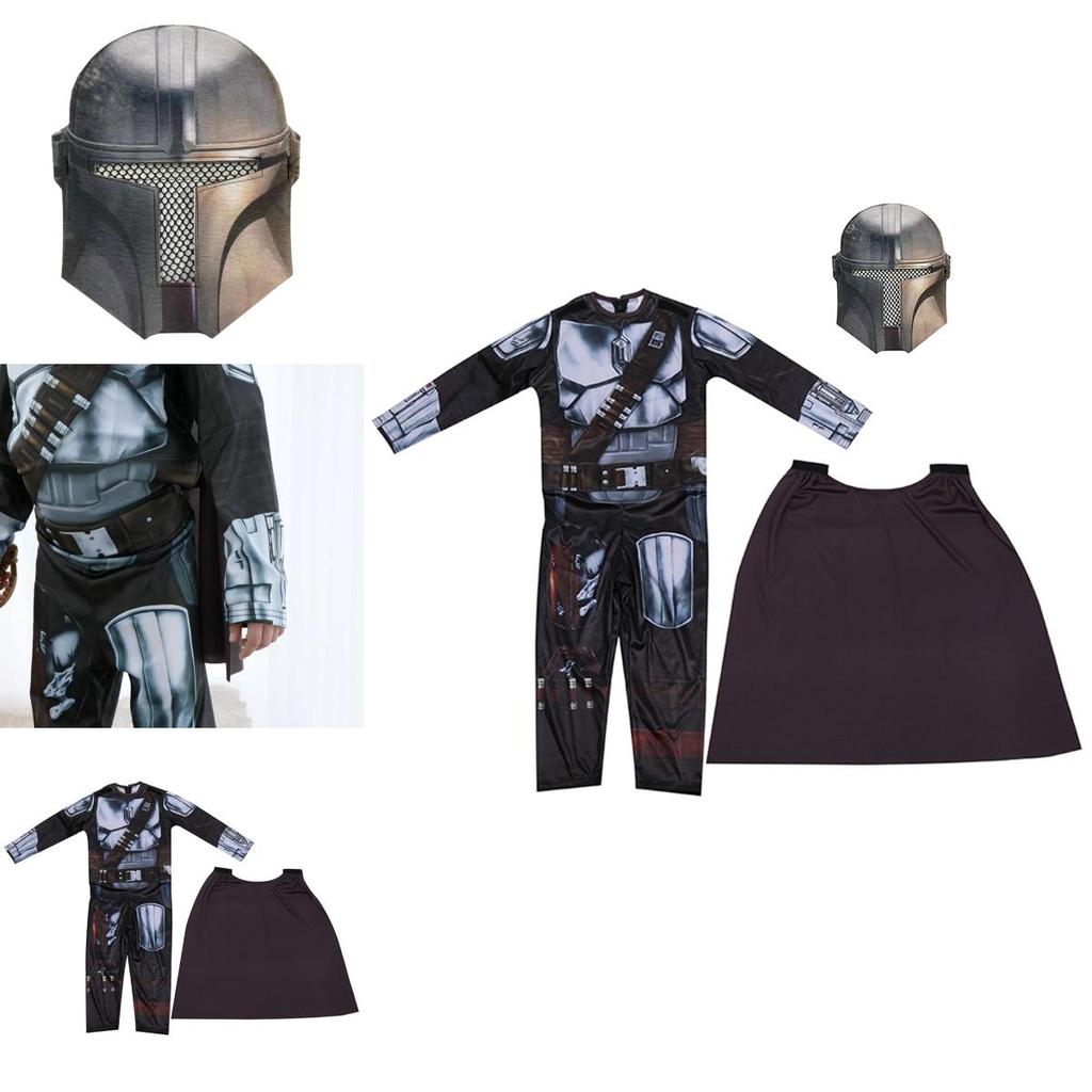 Star Wars Mandalorian Halloween Kostuum Set Voor Jongens; Overall, masker en cape inbegrepen!