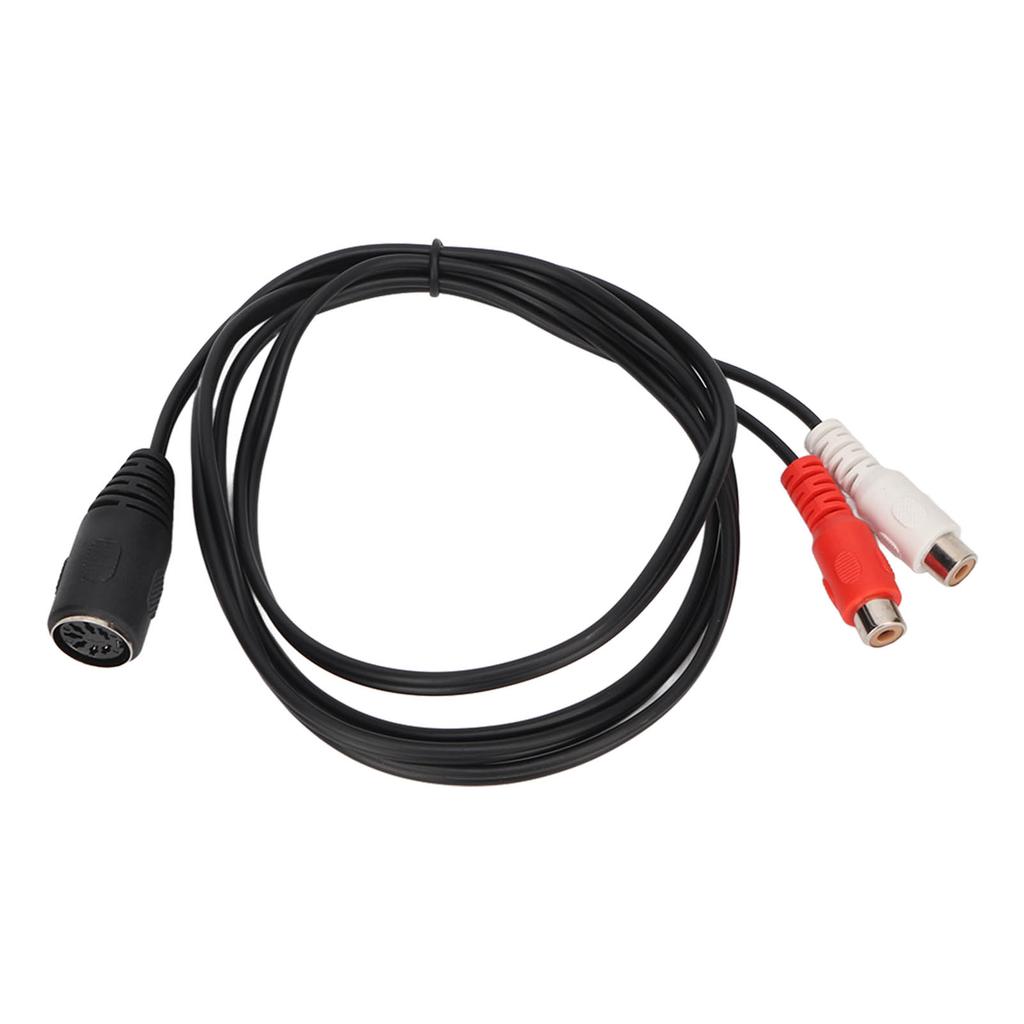 DIN 7 PIN To 2 RCA Cable DIN 7PIN Female To 2RCA Female Y Splitter Cable for Electronic Piano Sound Equipment 4.9ft