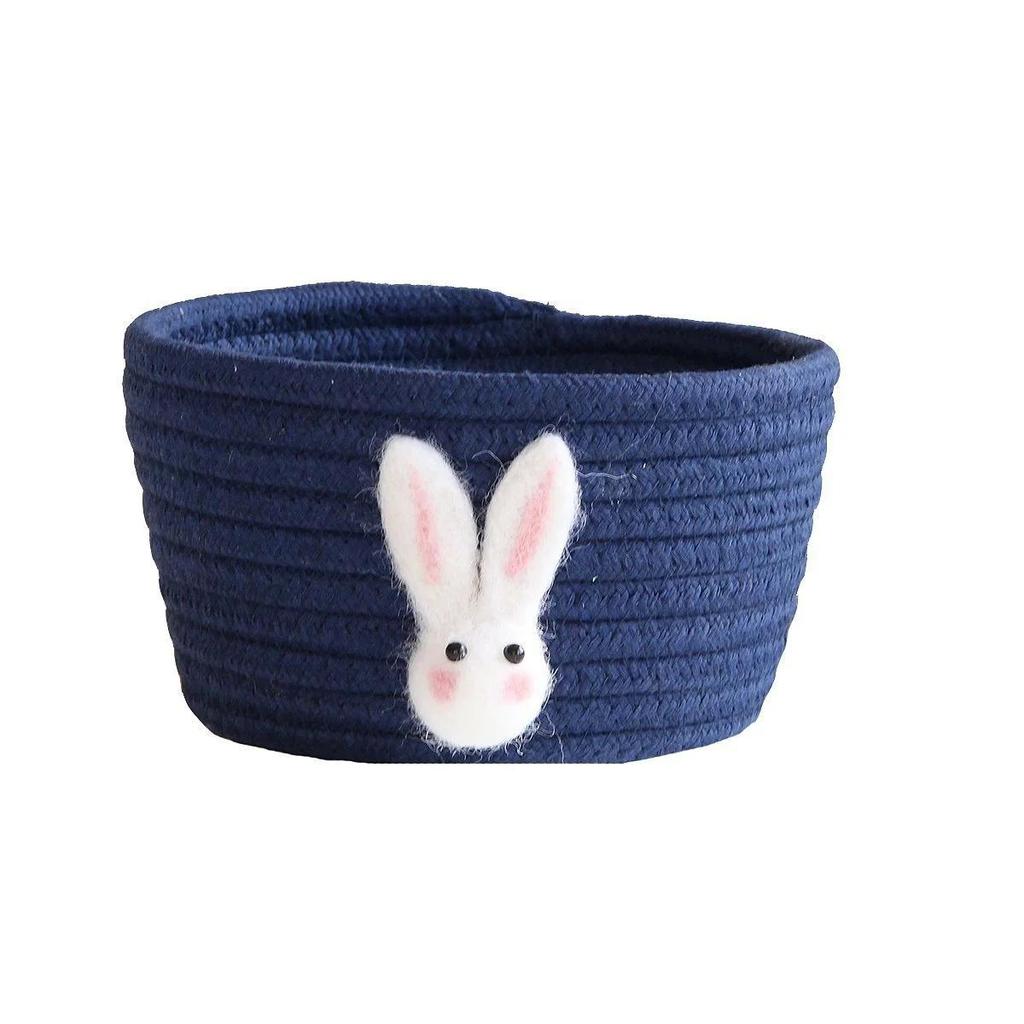 Cotton Rope Storage Basket Weaving Nordic Simple Desktop Sundries Cotton Storage Box Number Cartoons Storage Box