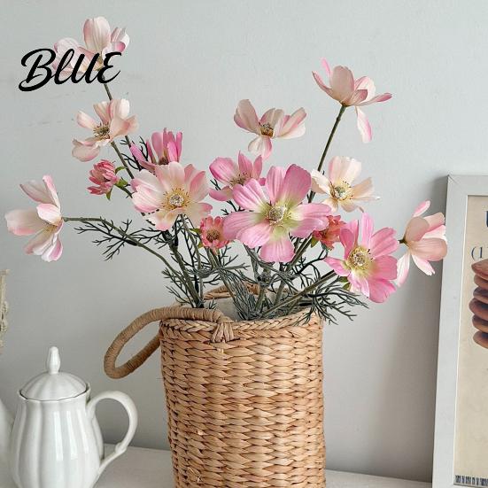 Long Lasting Floral Realistic Maintenance Cosmos Stem Flowers Decor Artificial Faux Fake Free Flowers for Dining Table Centerpieces Wedding