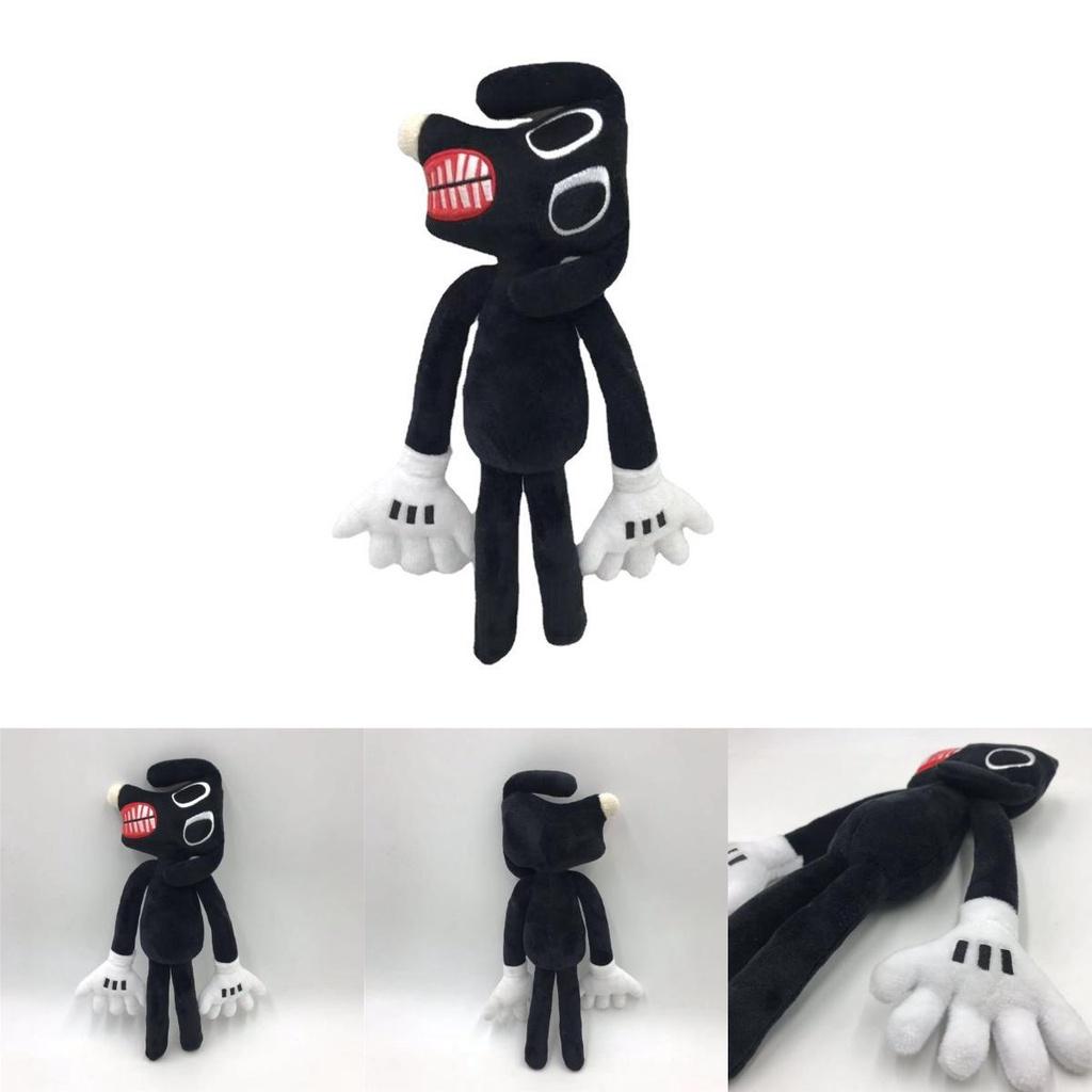Siren Head Series Black Dog Plush Toy Crooked Neck Horror Stuffed Doll 30cm/11.8inch Height