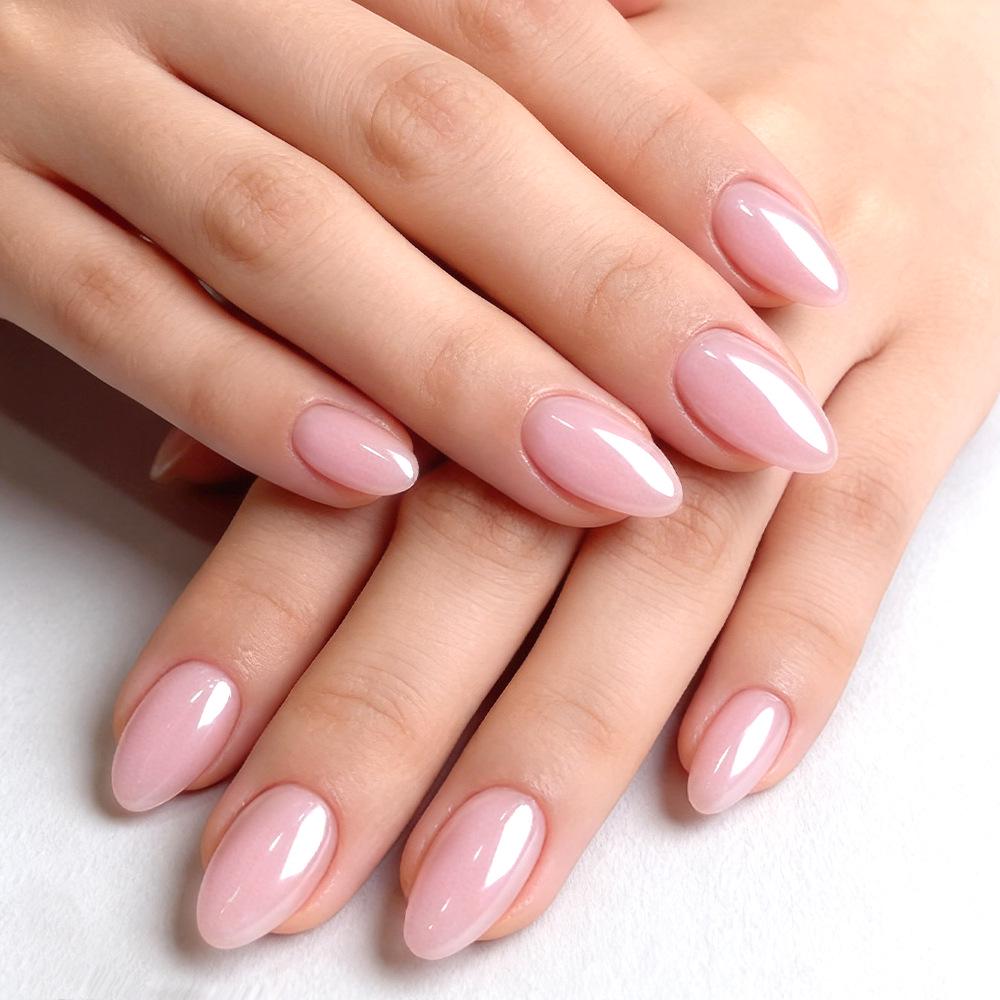 High-End Detachable Pink Wearable Nail Art - 32 Pieces