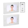 2 Units Video Intercom System 2 Way Talk Night Vision Wide Angle Waterproof Wired Video Doorbell