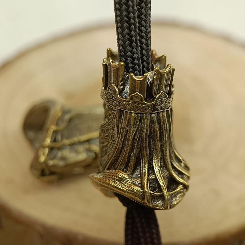 Pope Brass Knife Beads Edc Diy Paracord Woven Bracelet Lanyard Pendants Accessories Pontiff Head Sculpture Outdoor Tool Hangings