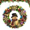 Sparkling Gemstone Craft Set DIY Acrylic Christmas Faux Pearl Art Hanging Kit, Lighted Wreath 3D Beaded Kits for Adults Kit with LED String