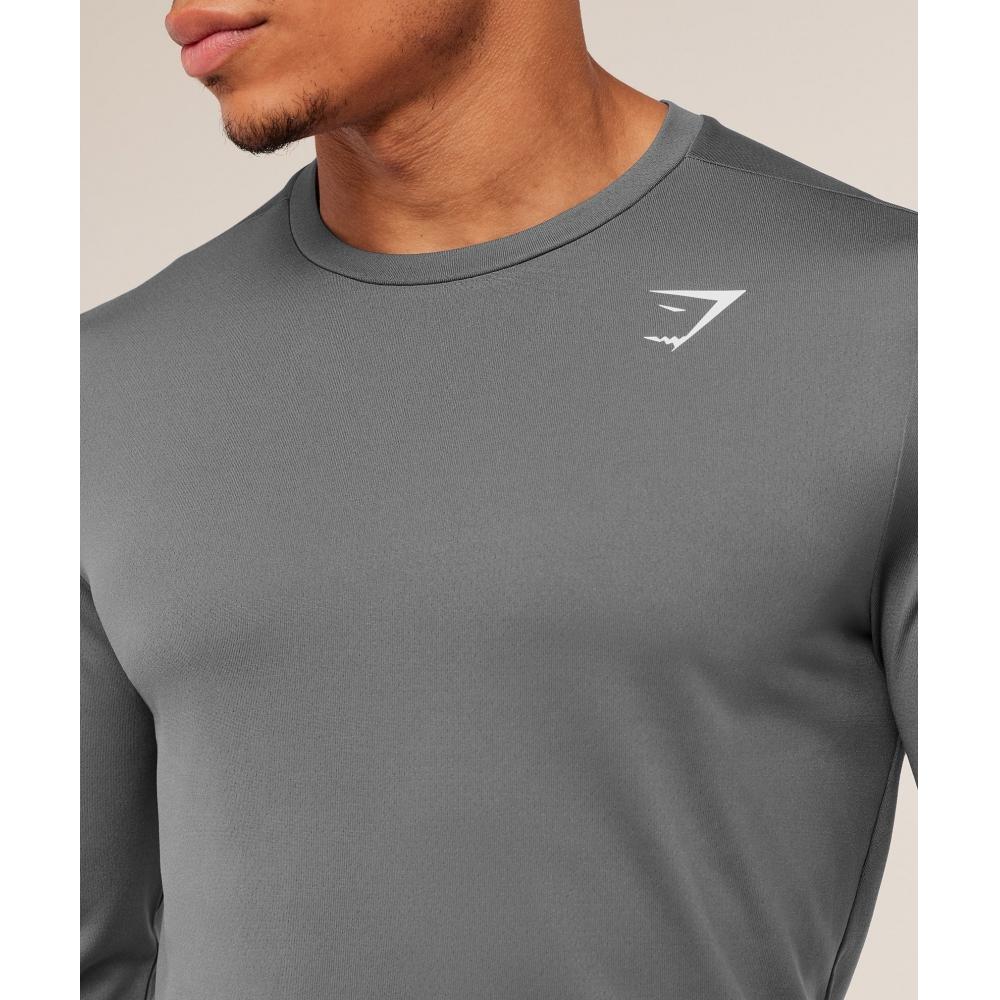Gymshark Arrival Long Sleeve T shirT silhoueTTe Grey A2a1h Gbp4