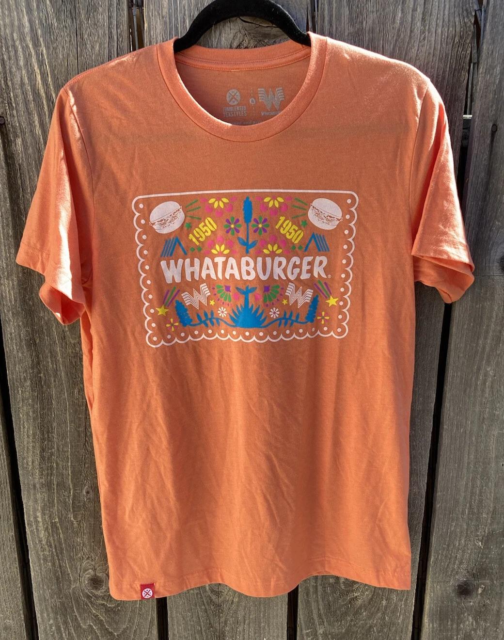 

Men s Whataburger Orange Burger Logo T-Shirt M Tumbleweed TX Cotton Crew Classic M