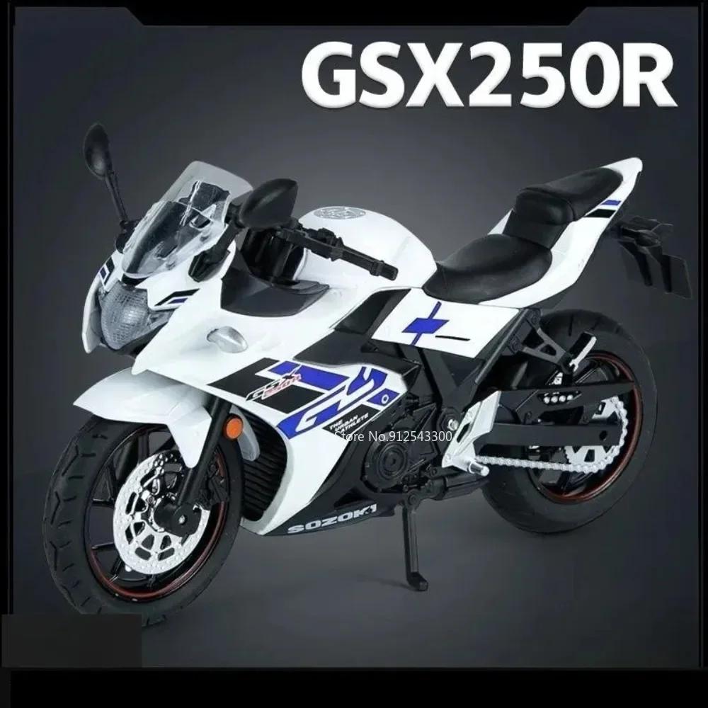 1:12 SUZUKI GSX1000R GSX250SR Motorcycle Model Toy Car Alloy Body Rubber Tires Wheel Steering Motor Models for Kids Toys Gifts