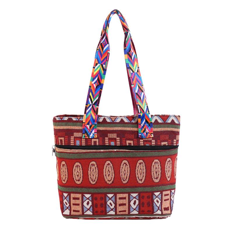 Bag Women's New Fashion Canvas Bag Retro Tote Shoulder Bag Commuter Handbag