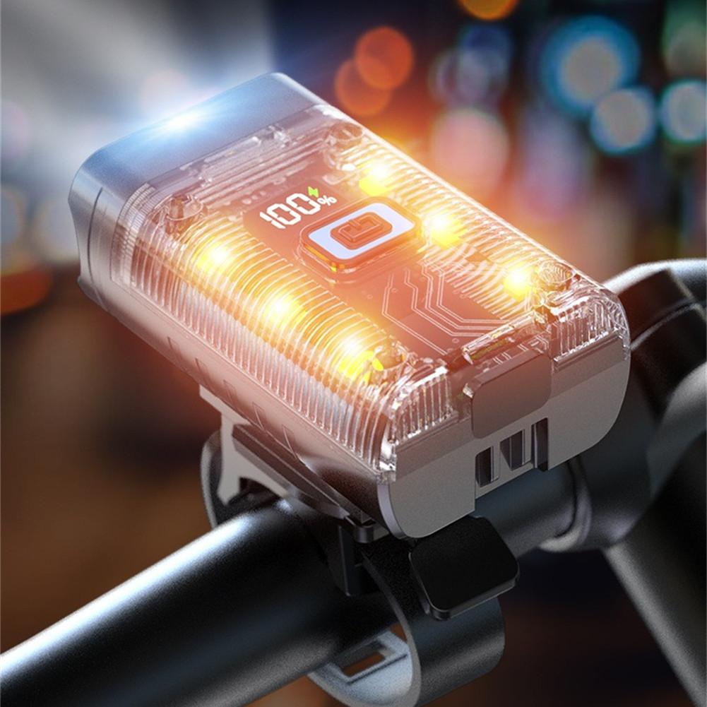 Bicycle Front Light, Dual-Beam Technology 350LM 4 Level Light, Type-C Rechargeable Safety Light With 1200mah Built-in Battery For Outdoor Night Cyclin
