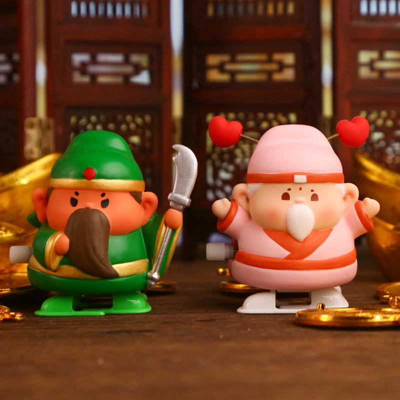 God of Wealth Resin Cartoon Figure: Cute Immortal Ornament Blind Box Gift.