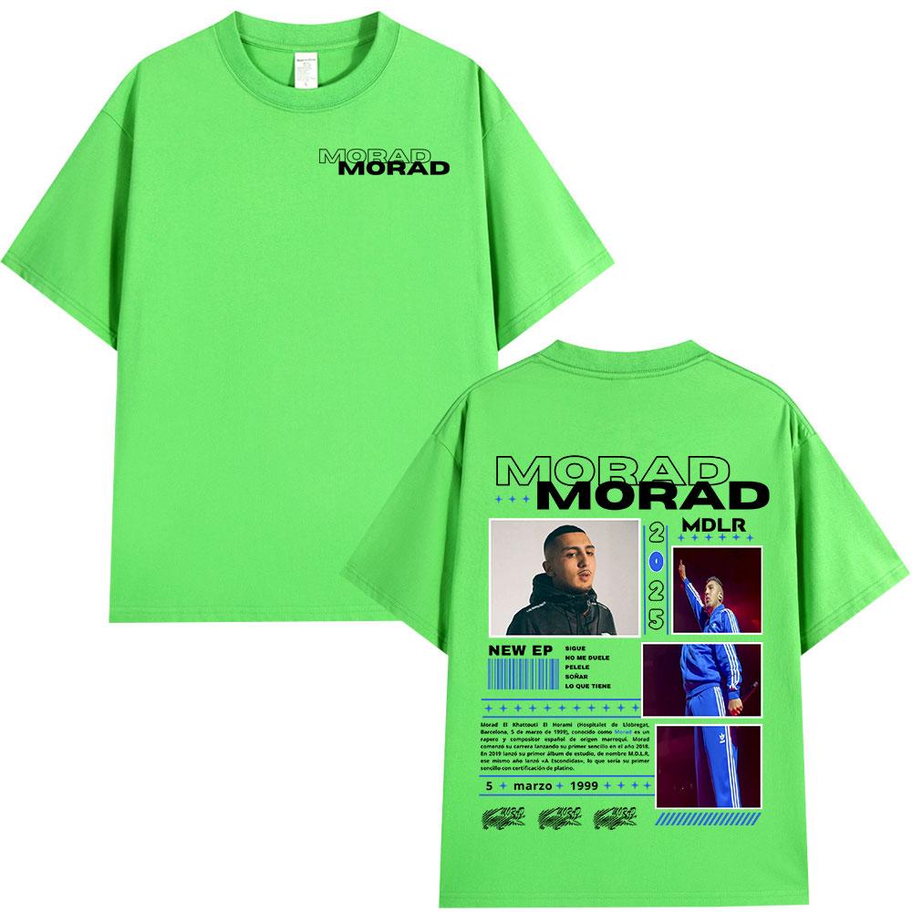 Rapper Morad MDLR 2025 Tour T Shirt Fashion Hip Hop Vintage Short Sleeve Tshirts Unisex Women Casual Cotton Tshirt Streetwear