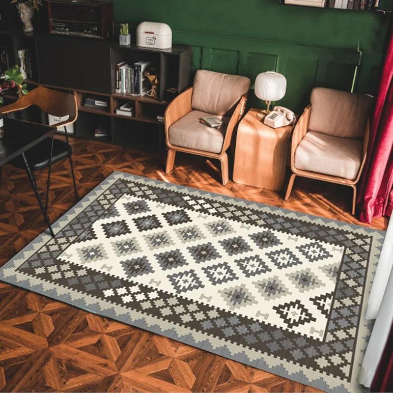 Bohemian-style Non-slip Rug Moroccan-Style Nordic-style Non-slip Doormat Suitable for Coffee Tables Sofas and Bedrooms