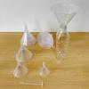 4Pcs Reusable Clear Plastic Funnel Set Lab Pp Funnels Kitchen Funnel Lab Bottles Essential Oils