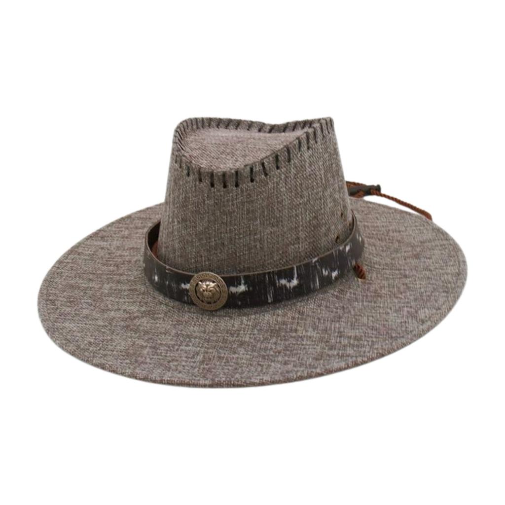 Breathable Men And Women Sun Protection Visor Outdoor Vacation Travel Western Cowboy Hat
