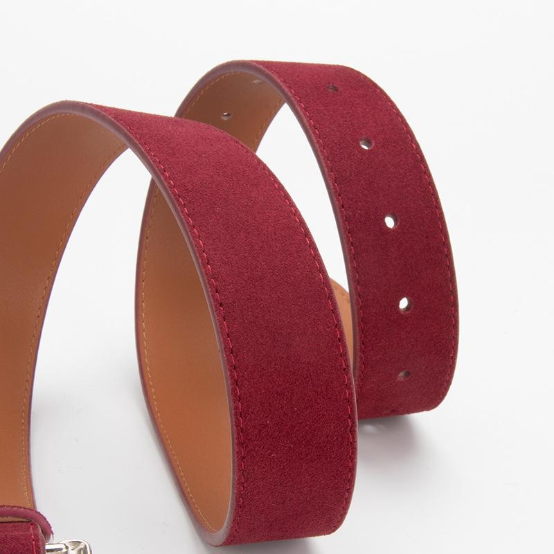 Women'S Leather Belt Personalized Retro Style Carved Needle Buckle Skirt Decorative Belt Women