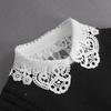 Women's Versatile White Ruffle Stand-Up Collar Dickey Sweater Accessory