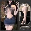 Sexy Lingerie Women's Sexy Tight Neck Lace Secretary Uniform Soft Yarn Hip Skirt Maid Suit