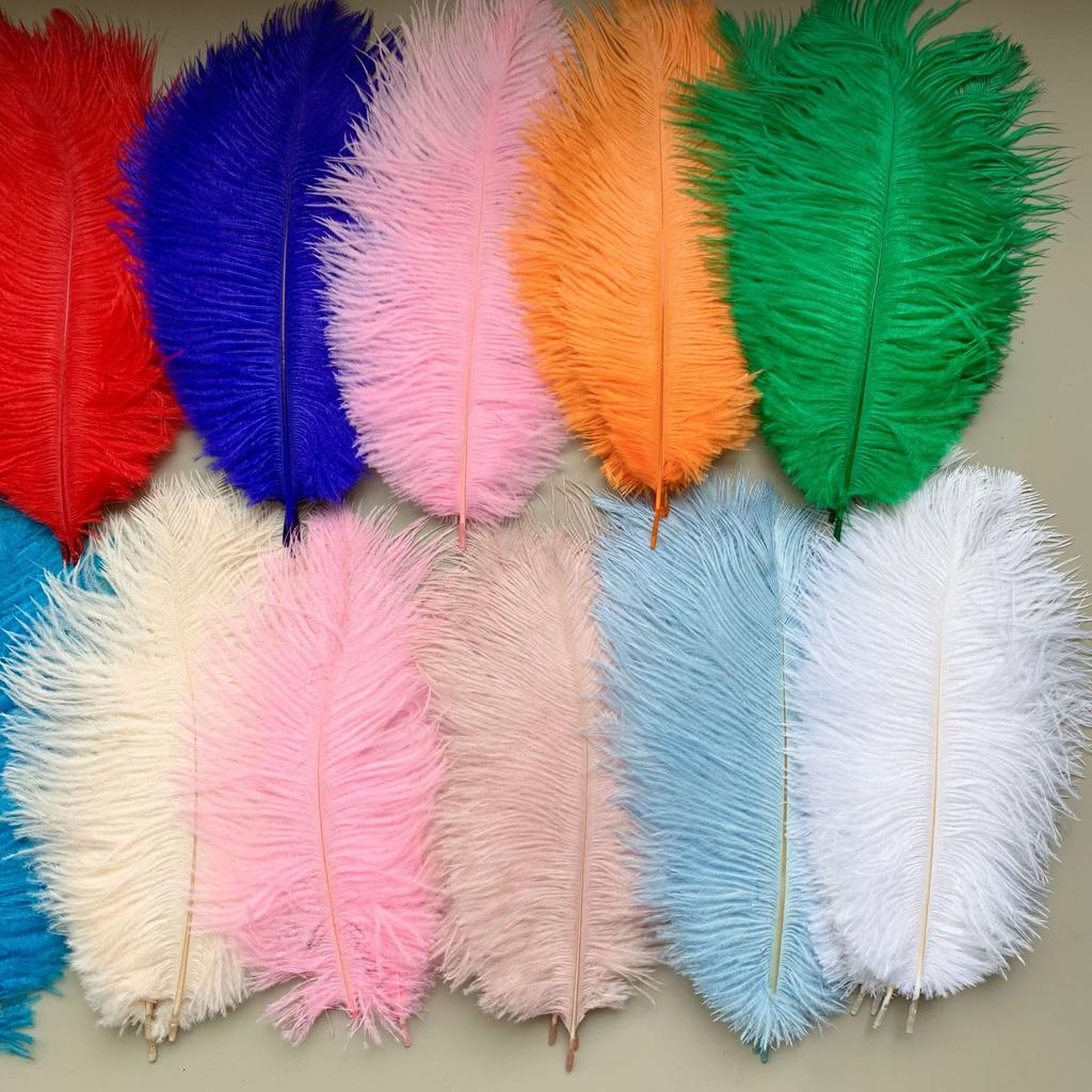 Source Thin Rod Ostrich Hair 20-25Cm High Quality Feather Diy Stage Clothing Accessories Flower Arrangement Material