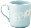 Hanae Mori "Fleur" Pair of Mugs, Approx. 300ml, Floral Design, Dishwasher and Microwave Safe, Perfect As a Gift or Wedding Gift, Made In Japan, MB6500