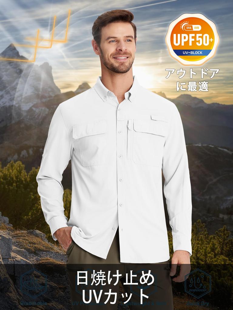 TACVASEN Long Sleeve Tactical Lightweight and Perfect for Outdoor Short Sleeve and UV and Size M Men's Shirt, Breathable, Activities, Workwear,