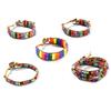 Damen Lederarmbänder High-End Mix Natursteine 2 Stränge Wickelarmbänder Vintage Weberei Perlenarmband für Paare