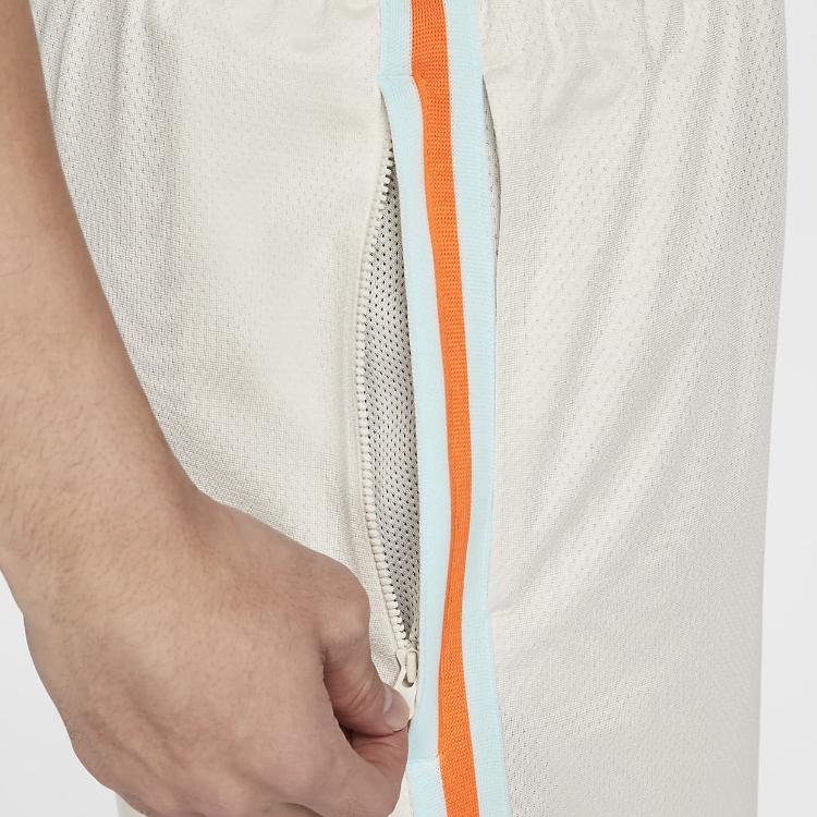 Nike Dri-FIT Solid Mid-Waist Quick-Dry Comfortable Loose Casual Five-Point Basketball Shorts Men shorts Phantom-Grey White FN2652-030