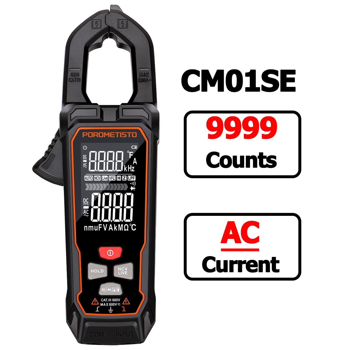 

CM01 Цифрові кліщі 9999 відліків 600A AC/DC Струм великий екран Професійний мультиметр NCV Температурна ємність Амперметр Плоскогубці