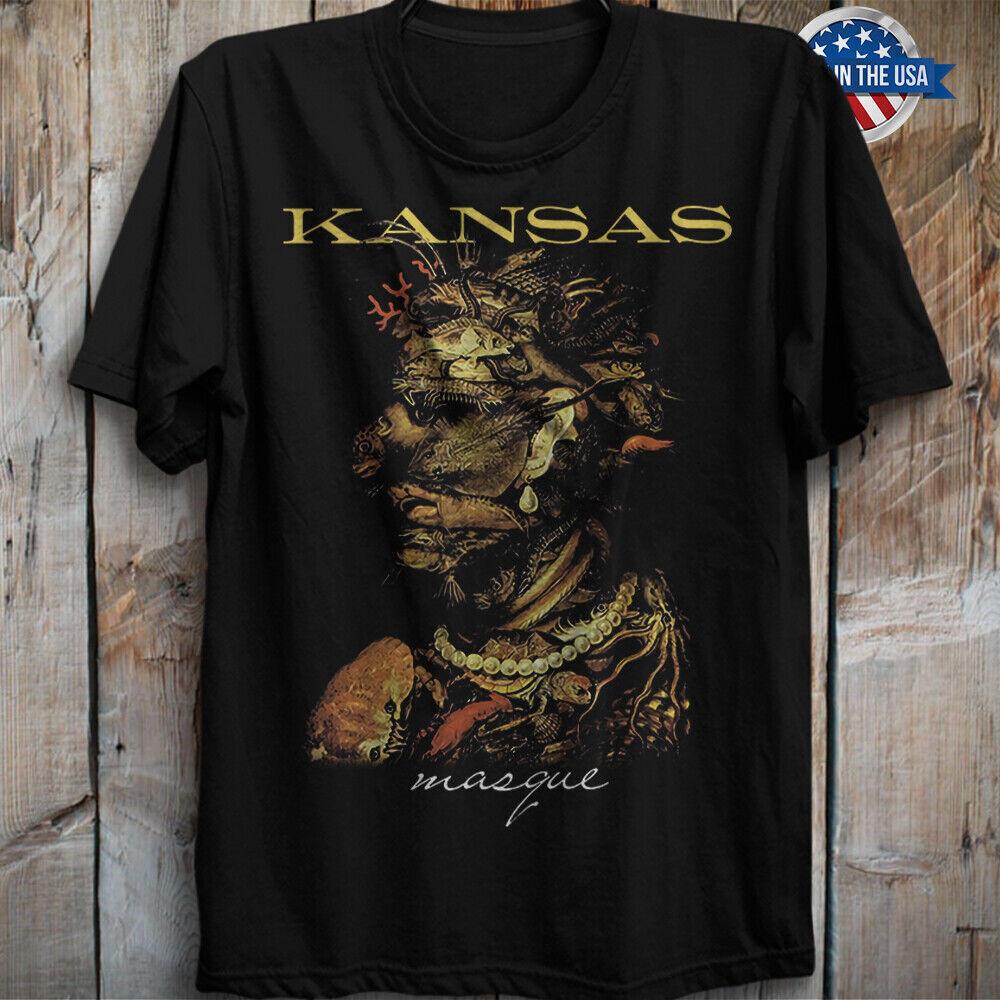 Retro Shirt Concert Rock Music Tracks Masque Album Cover By Kansas Band Unisex T-Shirt M