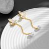 Trendy Stainless Steel Butterfly Pearl Necklace with White Shell Tassel for Girlfriend or Best Friend