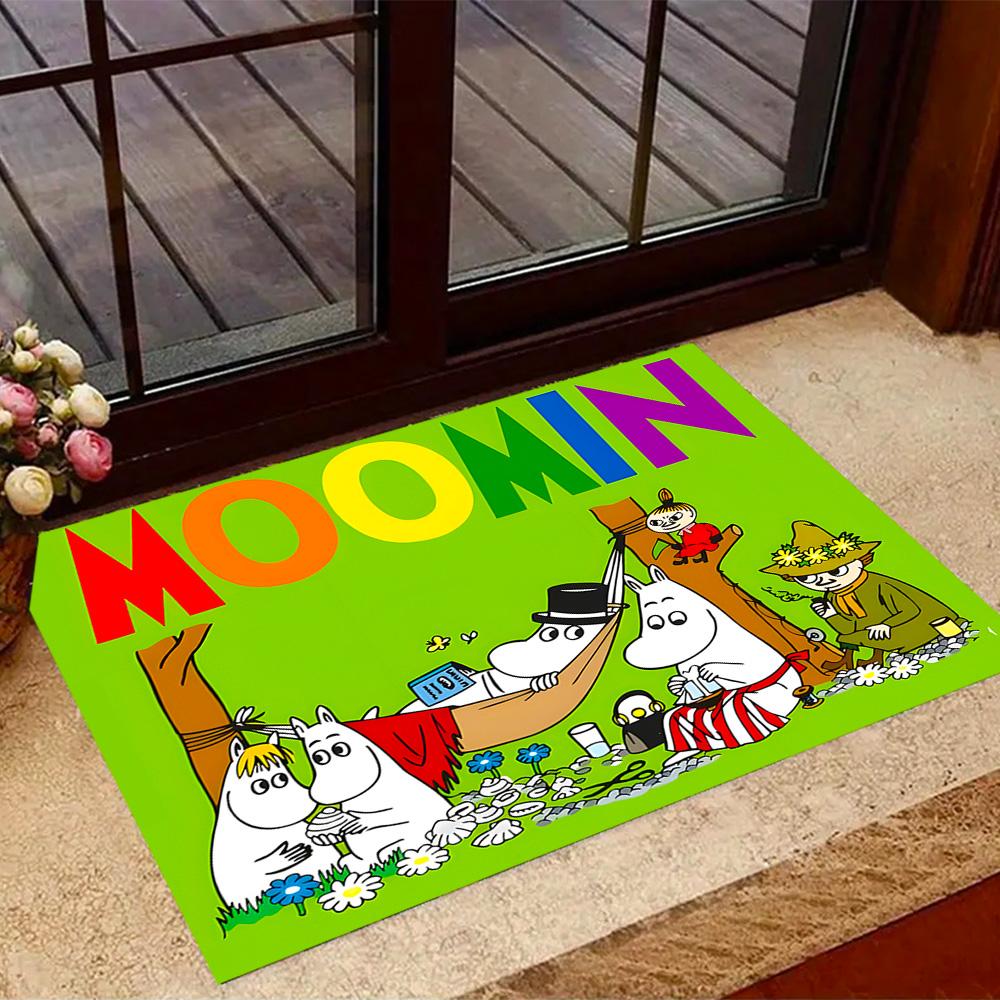 Tappeti Antiscivolo a Tema Avventura della Famiglia Moomin - Arredamento per la Casa in Poliestere, Adatti per Camere da Letto, Soggiorni, Ingressi, Studi e Decorazioni