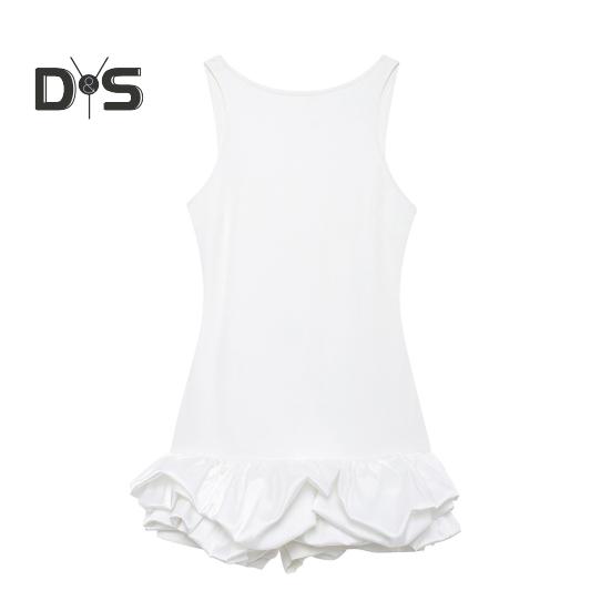 

Женское сексуальное мини-платье, однотонное, облегающее, женское платье с круглым вырезом, без рукавов, с открытой спиной, короткое платье для праздничной вечеринки S белый