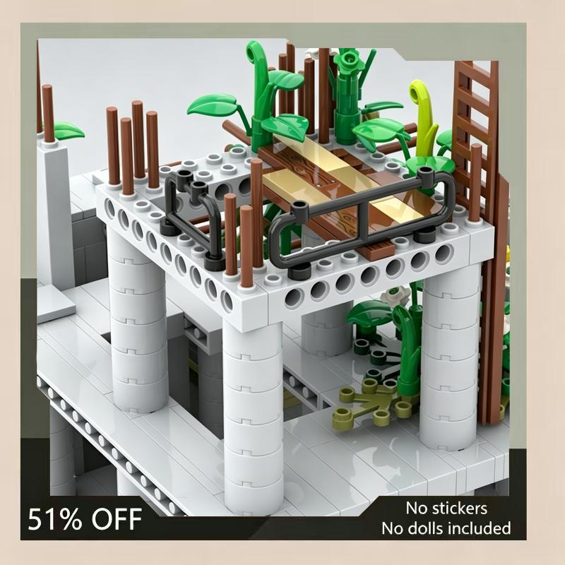 1218PCS Old Construction Site MOC Building Blocks Architecture DIY Assembly Creative Puzzle Gift