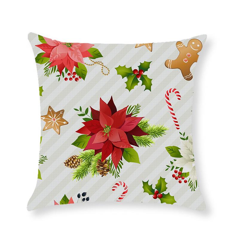 Home Christmas Throw Pillow Cover Holiday Home Cushion Cushion Cover Sofa Side Sleeping